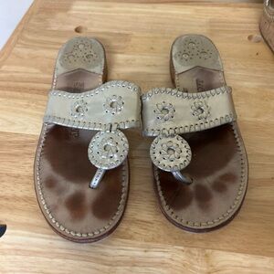 Jack Rogers Women's Sandals in Cream and Brown